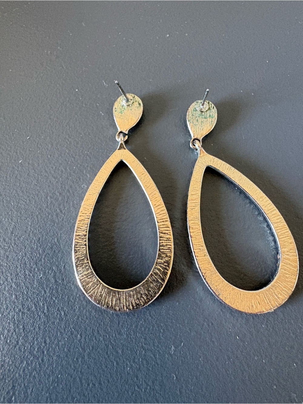 Orange Teardrop Bead Statement Earrings - Picture 3 of 5
